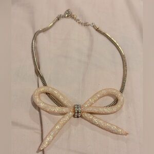 Mesh bow necklace by Betsey Johnson.